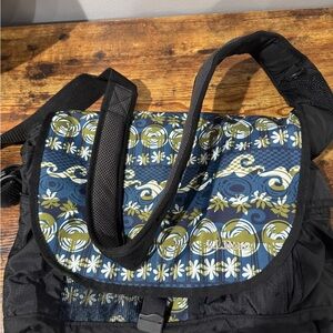 LL Bean Black and Blue and Green Hawaiian pattern Laptop bag